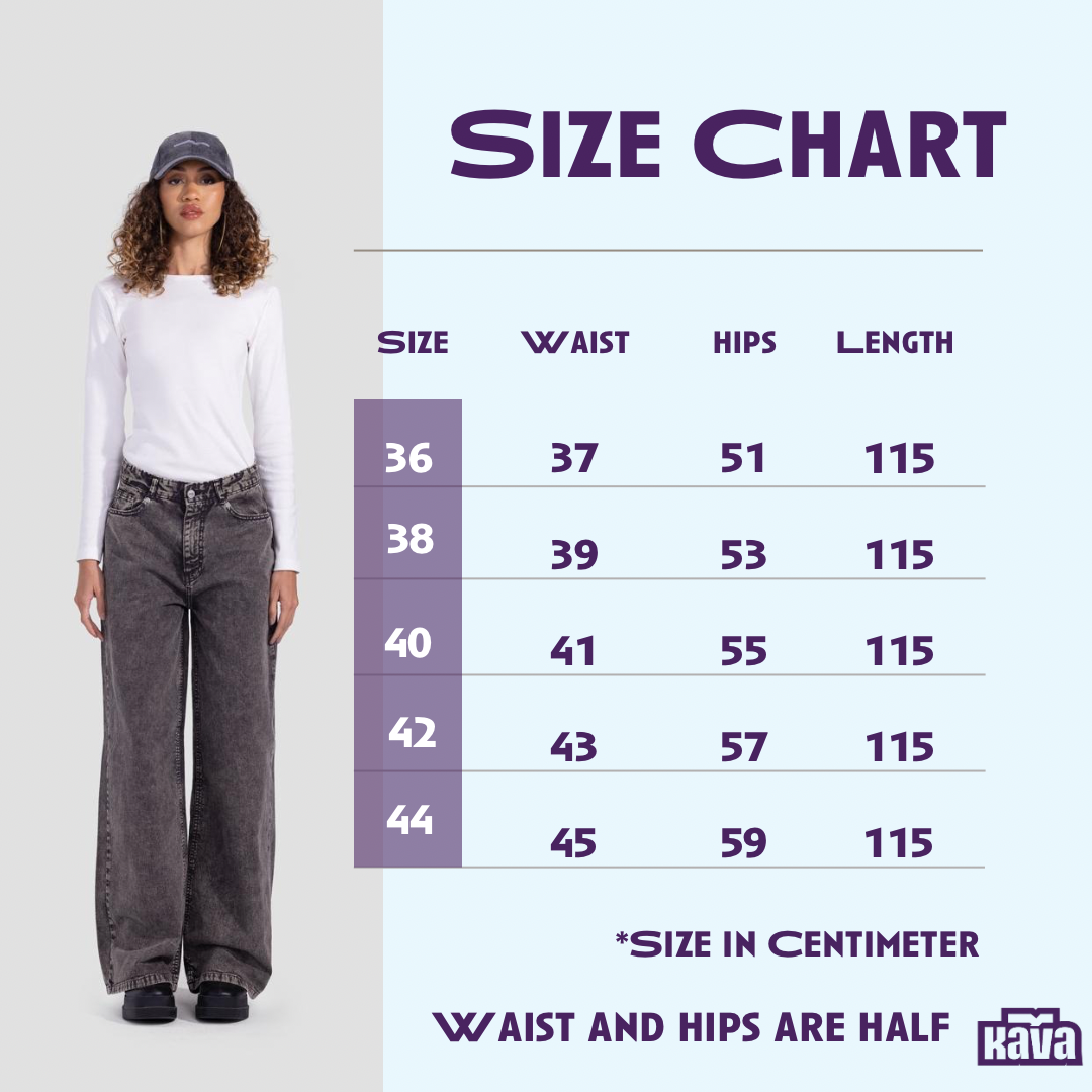 Basic wide-leg pants in dirty washed grey