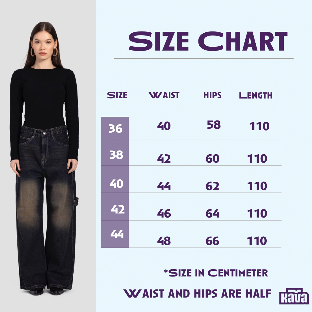 Washed Baggy Denim Pants