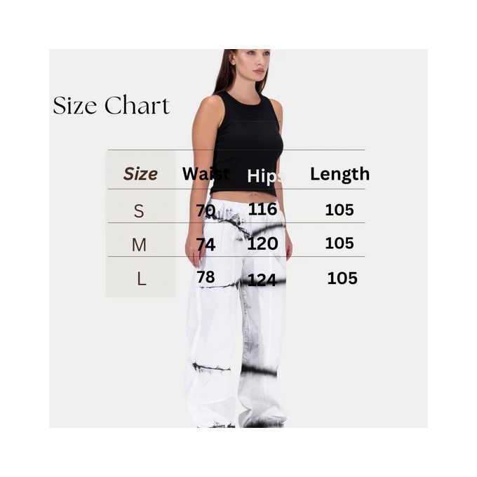 Kava PARACHUTE PANTS - WHITE BLACK