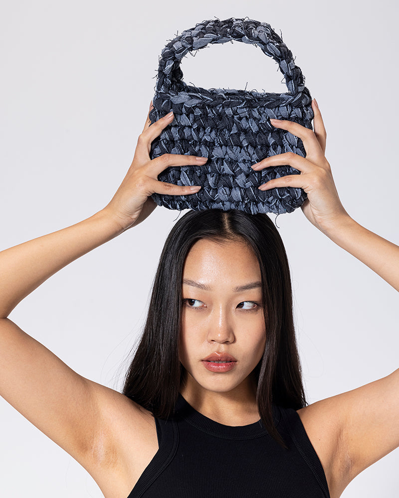 Denim Grey Handmade Bag