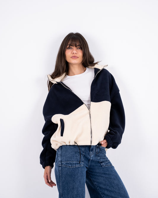 Blue&Beige Teddy Sweater