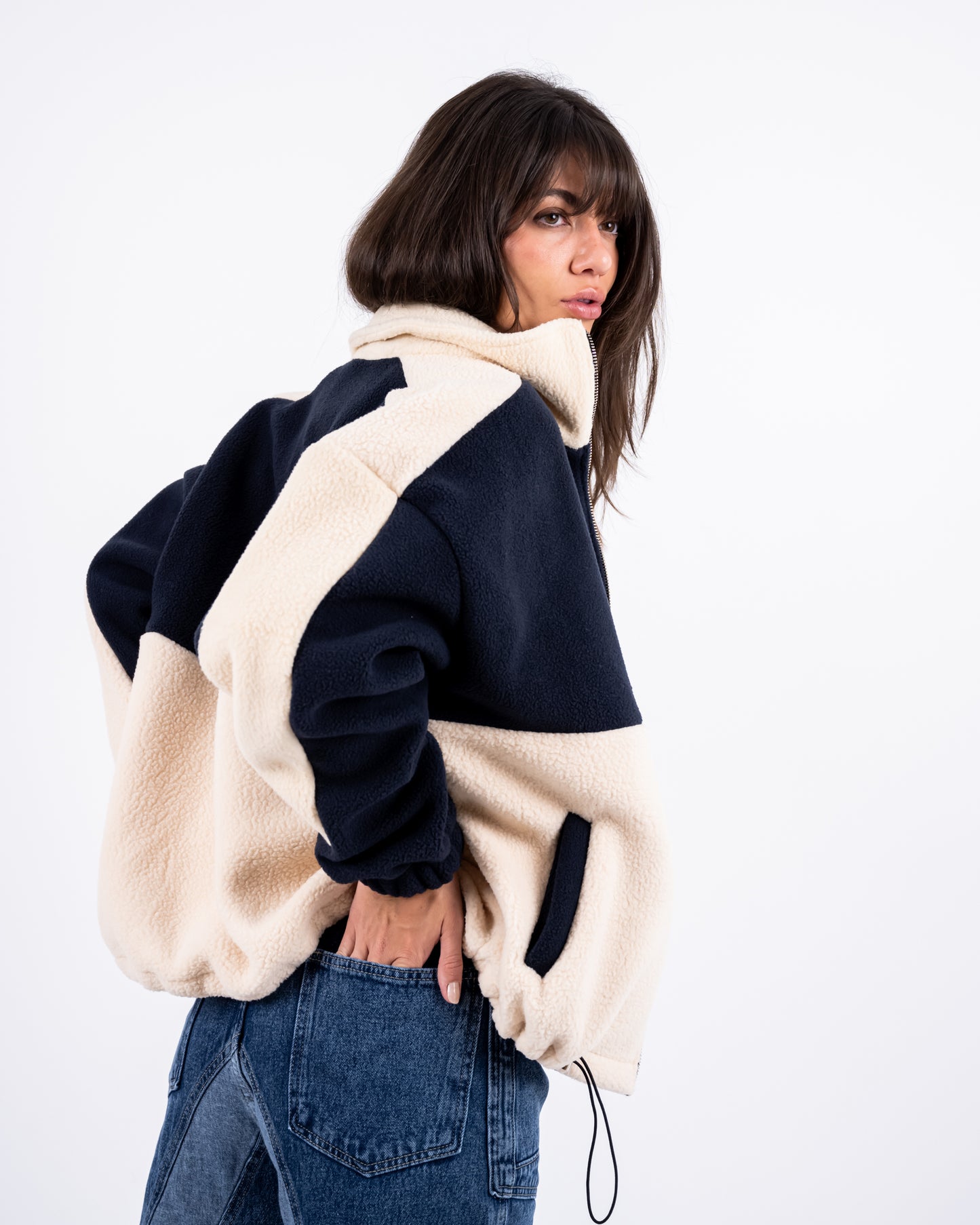 Blue&Beige Teddy Sweater
