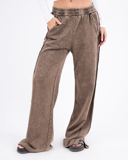 Washed Brown Pants
