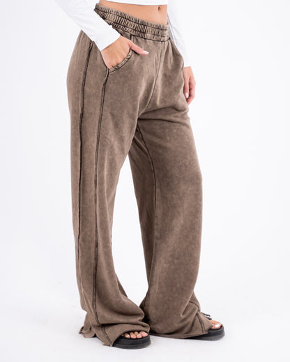 Washed Brown Pants