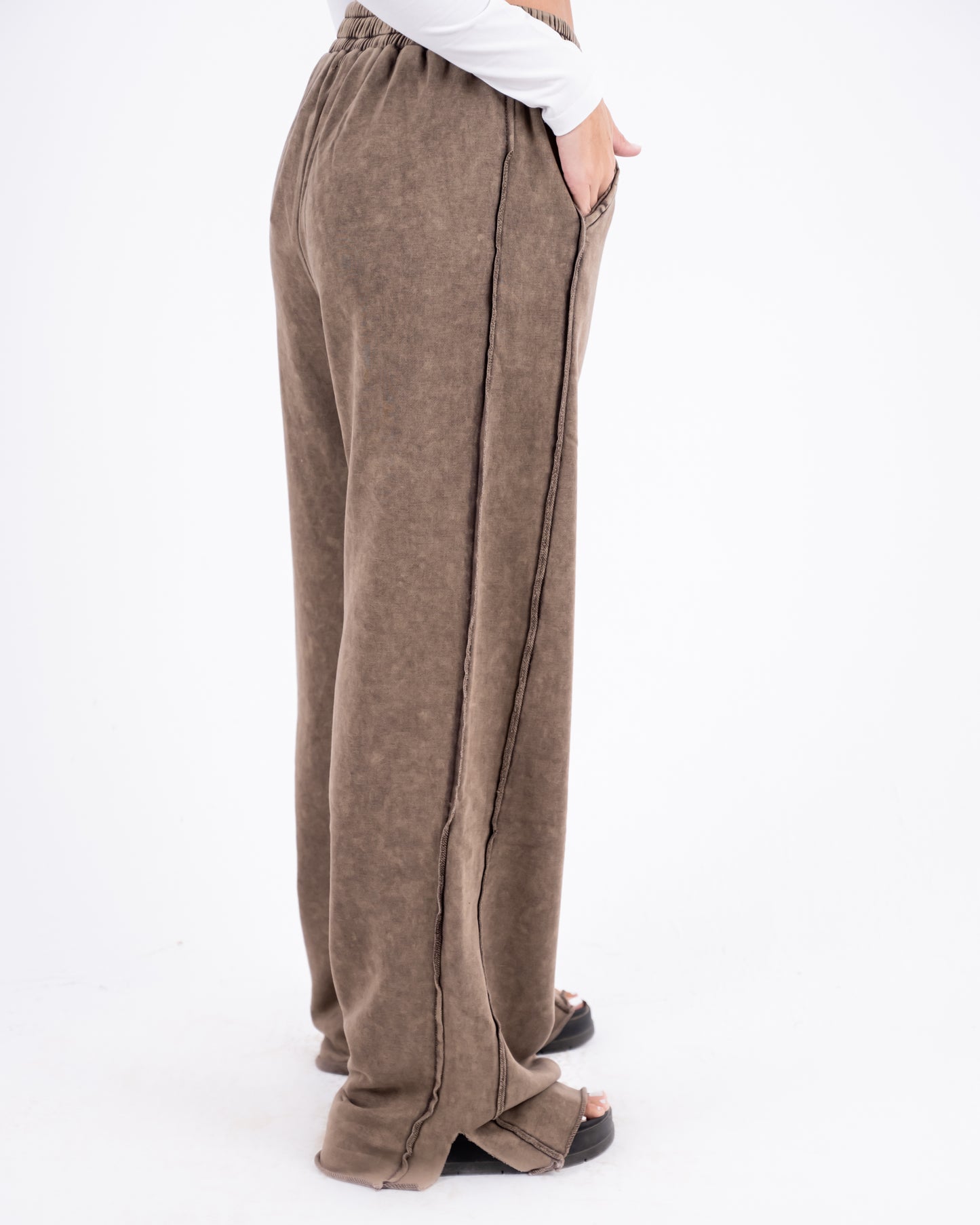 Washed Brown Pants