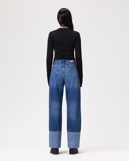 New Fold up Mid-Blue jeans