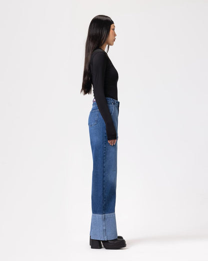 New Fold up Mid-Blue jeans