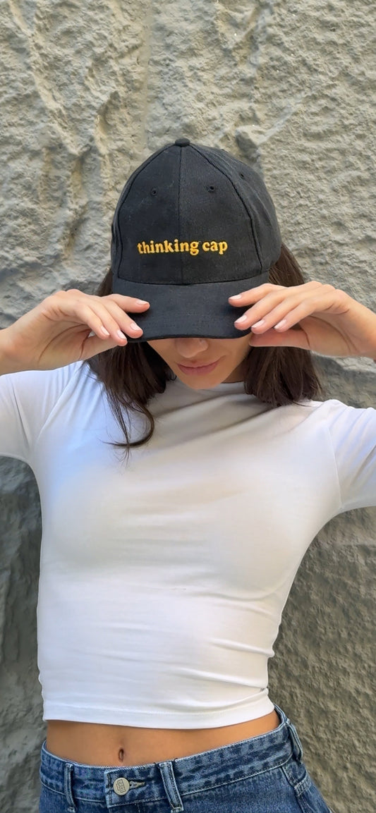 Embroidery Washed Grey Cap