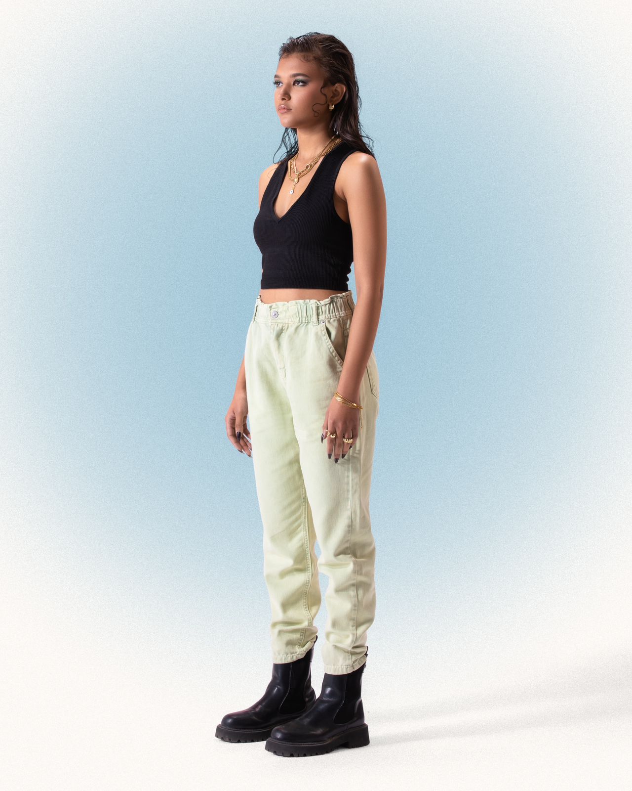 OVER DYE PISTACHIO JEANZ