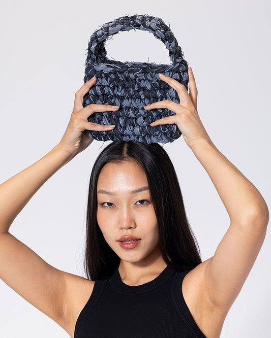 Denim Grey Handmade Bag